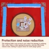 80x80cm Large Mahjong Mat Anti-Noise Toard Game Table Mat Polyester Slid-Proof Mahjong Accessory Tablecloth for Home Game Party 4
