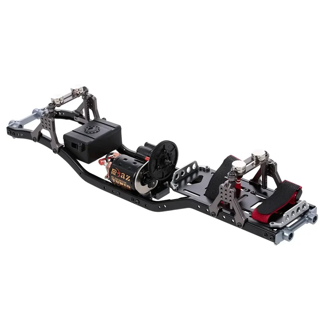 

RC Car Frame Carbon Fiber Metal Car Chassis Beam with 540 Motor for AXIAL SCX10 RC Crawler Climbing Car