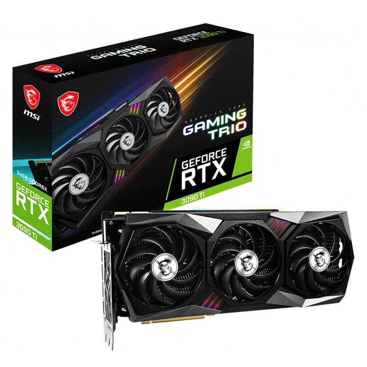 NVIDIA GeForce RTX 3090 Ti GAMING TRIO 24G Used Graphics Card with 