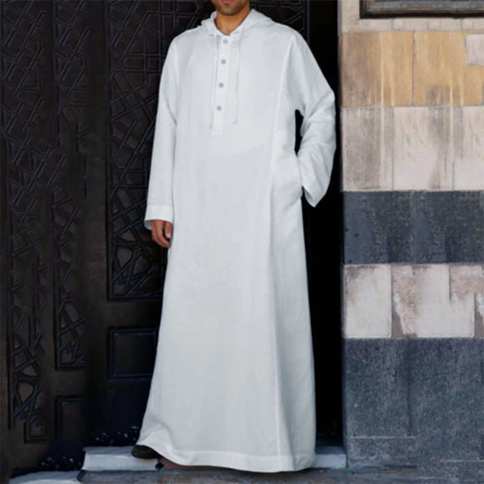 

Islamic Clothing Men Length Long Sleeve Loose Muslim Men Saudi Arabia Pakistan Kurta Muslim Costumes Muslim Dress Kaftan Thobe