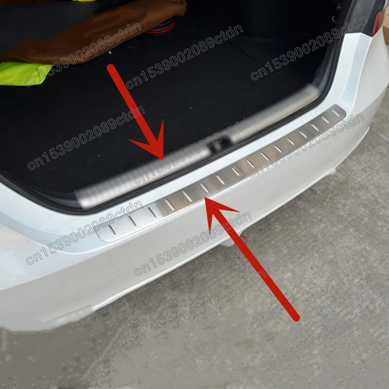 Stainless Steel Bumper Guard Trunk Sill Scuff Protector Cover Trims For