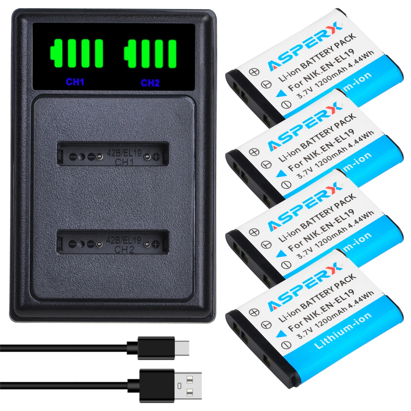 DSTE 2-Pack Ersatz Batterie Akku für Nikon EN-EL5 Coolpix P510 P520