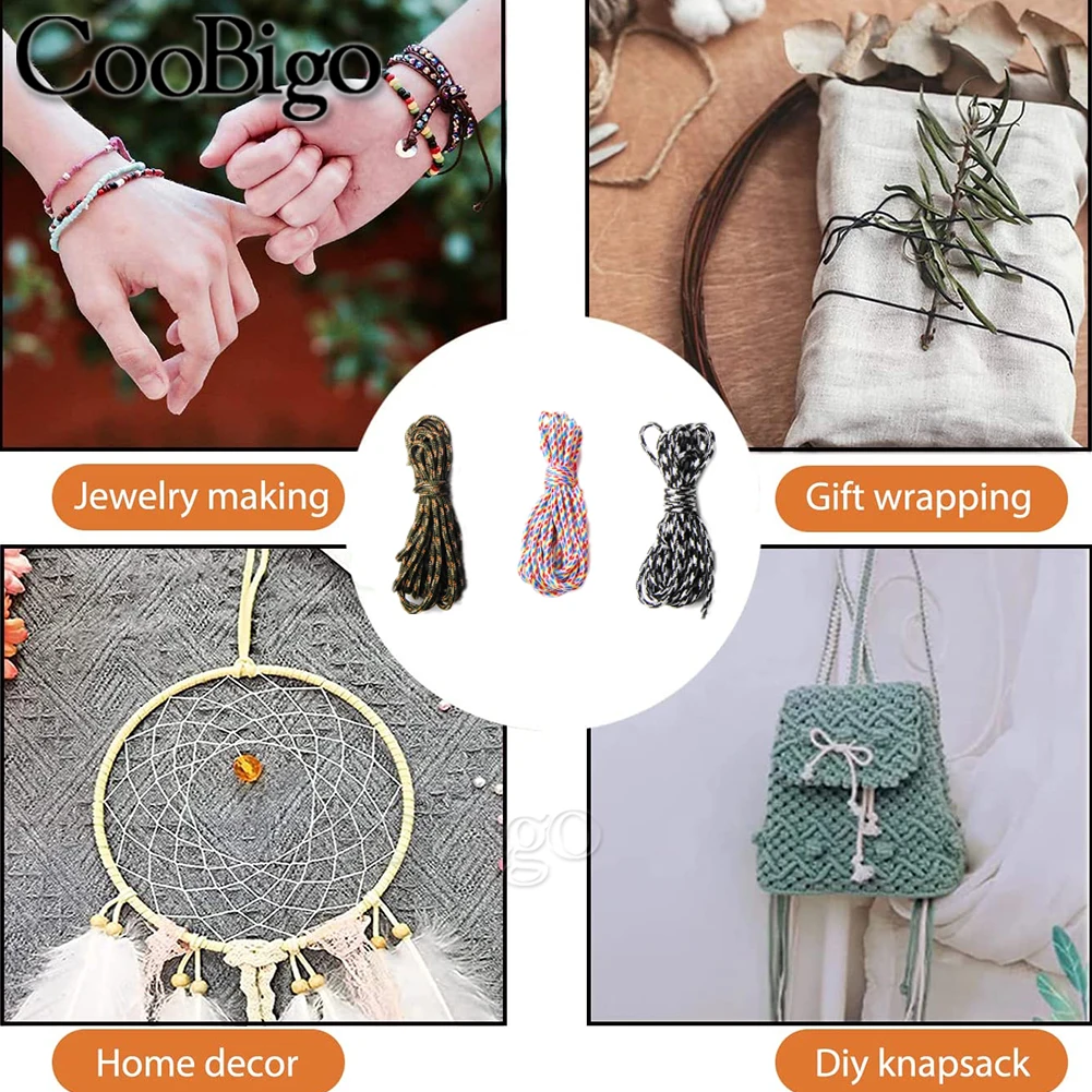 10ft Versatile 2mm Paracord for DIY Jewelry and Outdoor Crafts