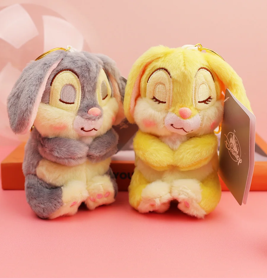 14cm Kawaii Disney Bambi Thumper And Miss Bunny Keychain With