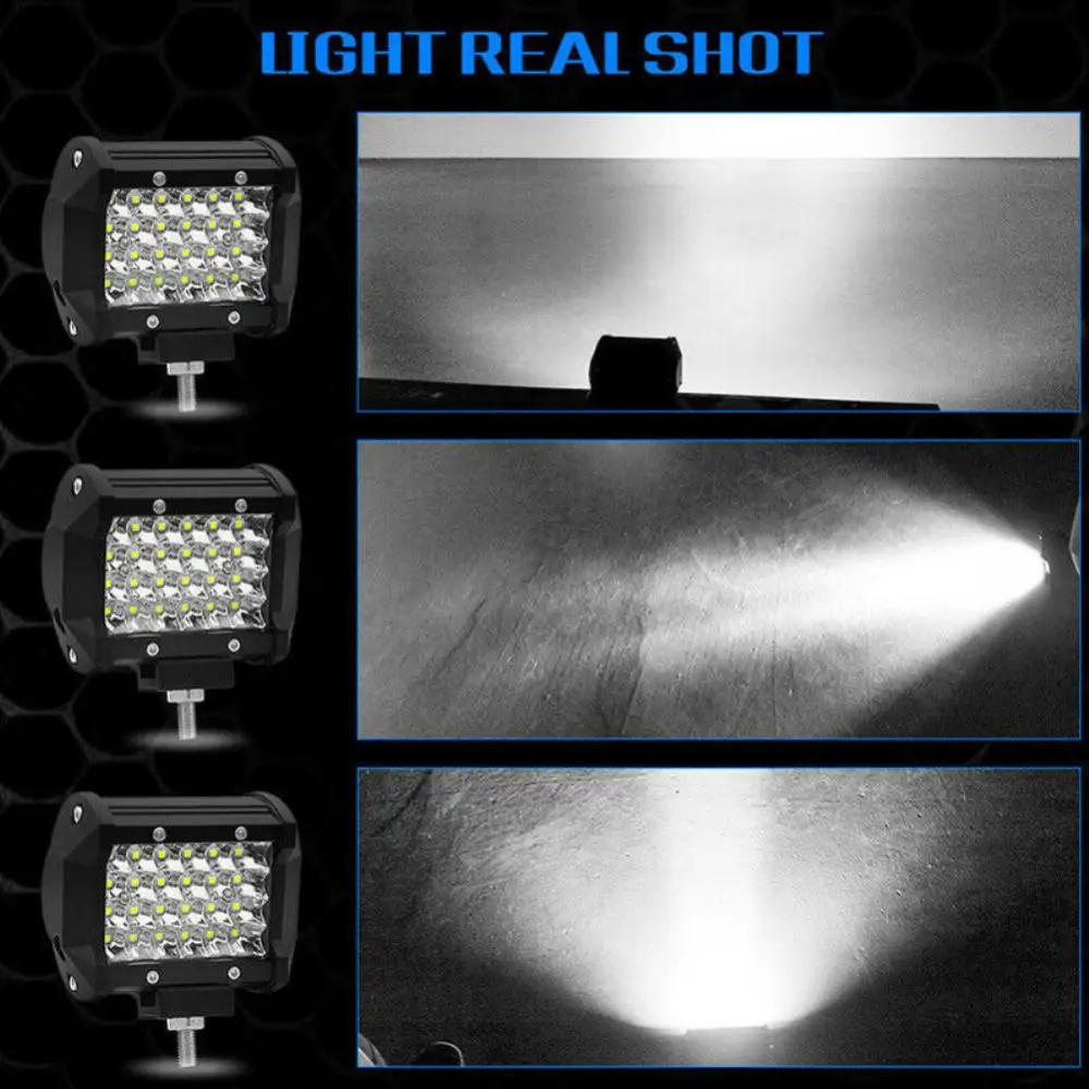 자동차 SUV 트럭에 대 한 200W LED 안개 빛 4x4 ATV 스포트 라이트 홍수 빔 LED 작업 표시 줄 오프로드 운전 안개 램프