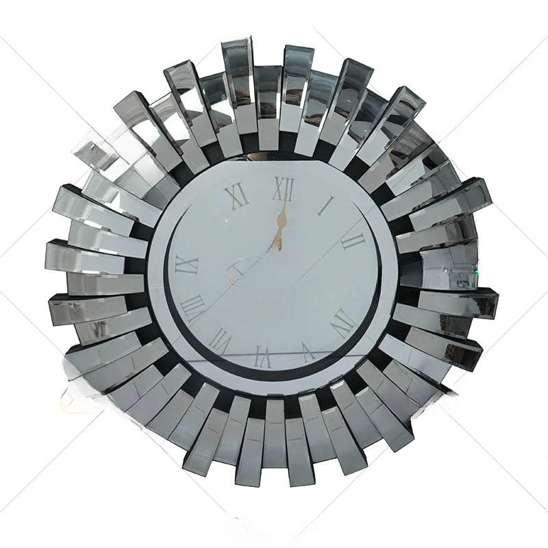 

Factory direct supply irregular glass mirror surface patch porch wall clock Nordic creative clock scale wall watch decoration