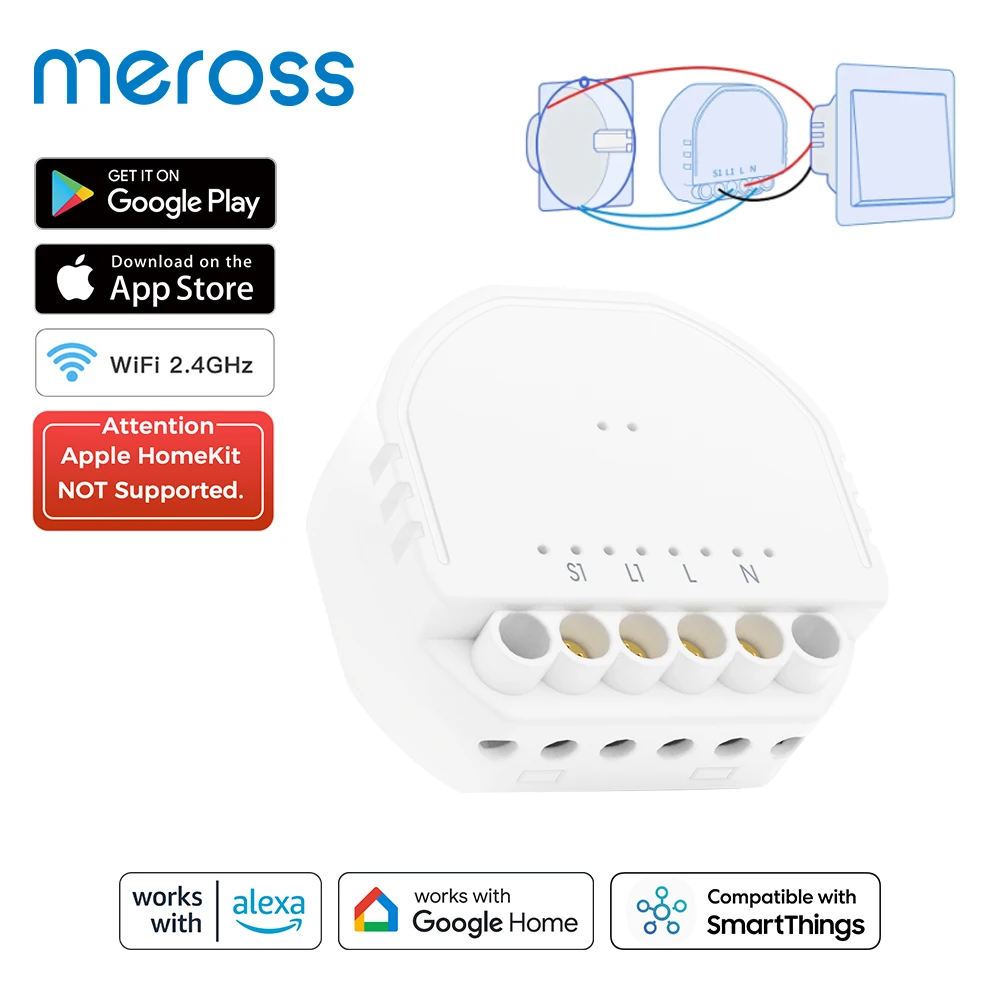 ▷ Chollo Interruptor de persiana inteligente Meross WiFi por sólo