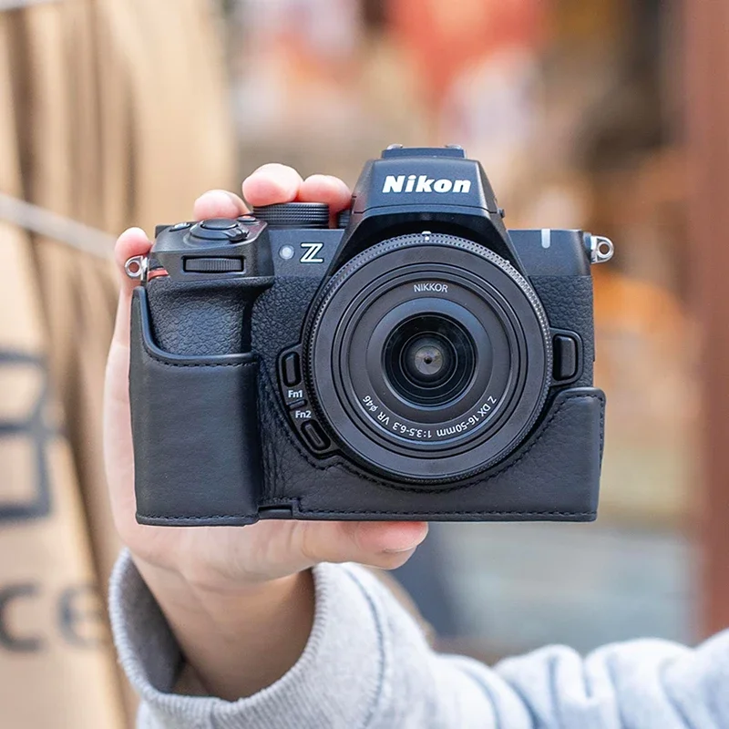 Handmade Leather Camera Protective Case For Nikon Z50II Protective