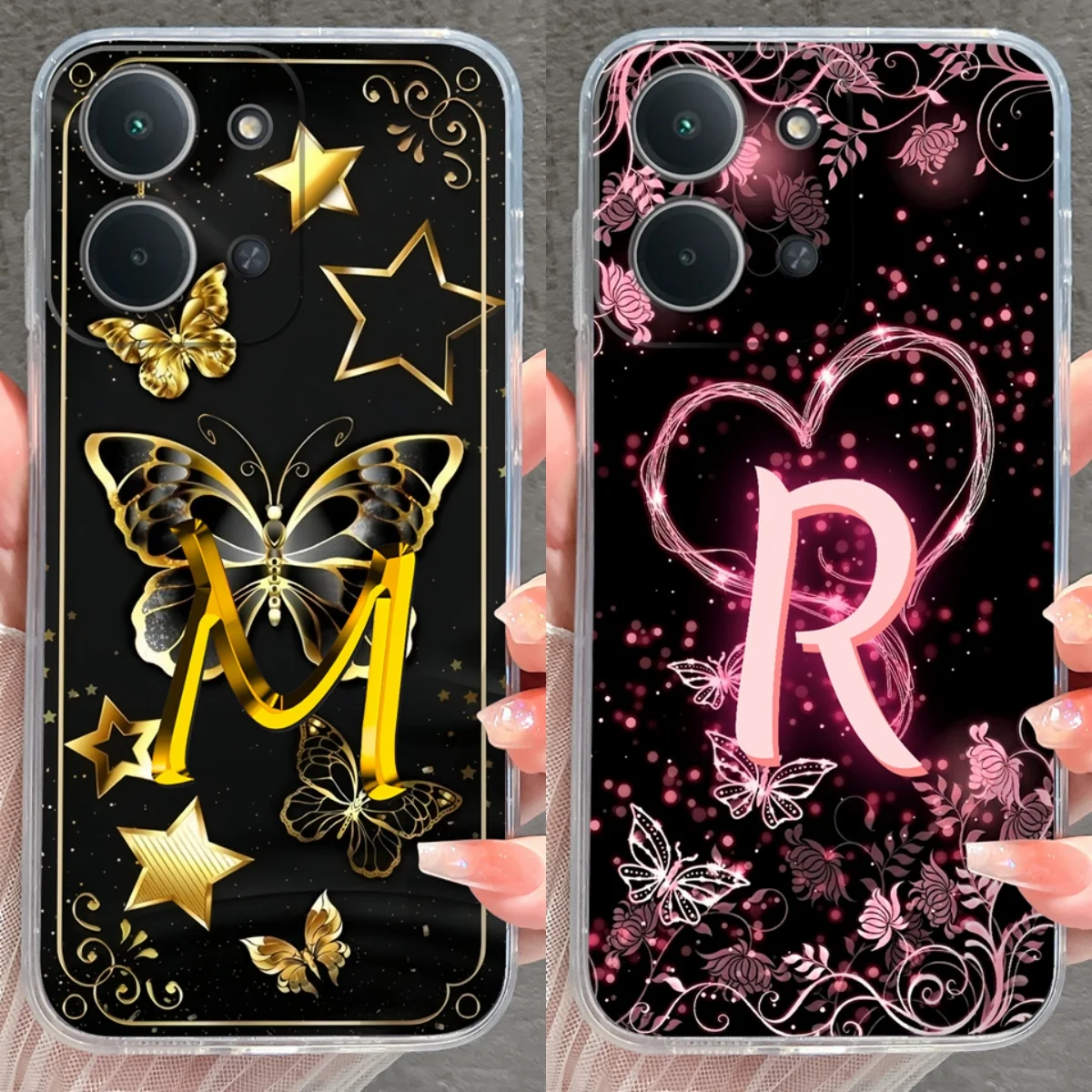 Yellow Star Butterfly Soft Transparent Phone Protector Case