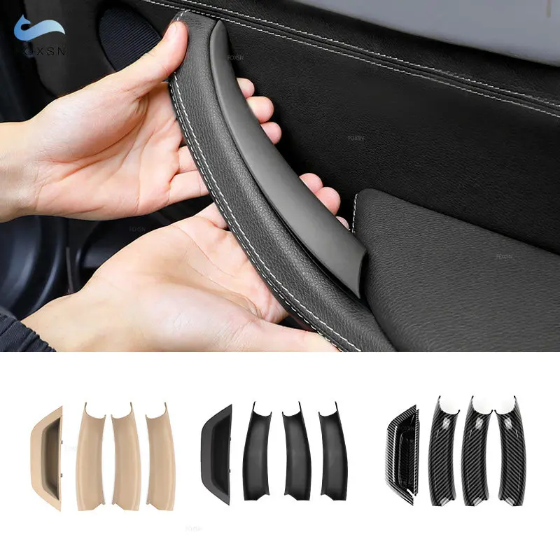 For BMW X3 X4 F25 F26 2010 2011 2012 2013 2014 2015 2016 Car Inner Door Handle Panel Pull Cover ABS Carbon Texture/Black/Beige for mazda 6 gj 2016 2014 2015 2017 atenza chrome trims accessories door handle bowl cover cup cavity abs car exterior decoration