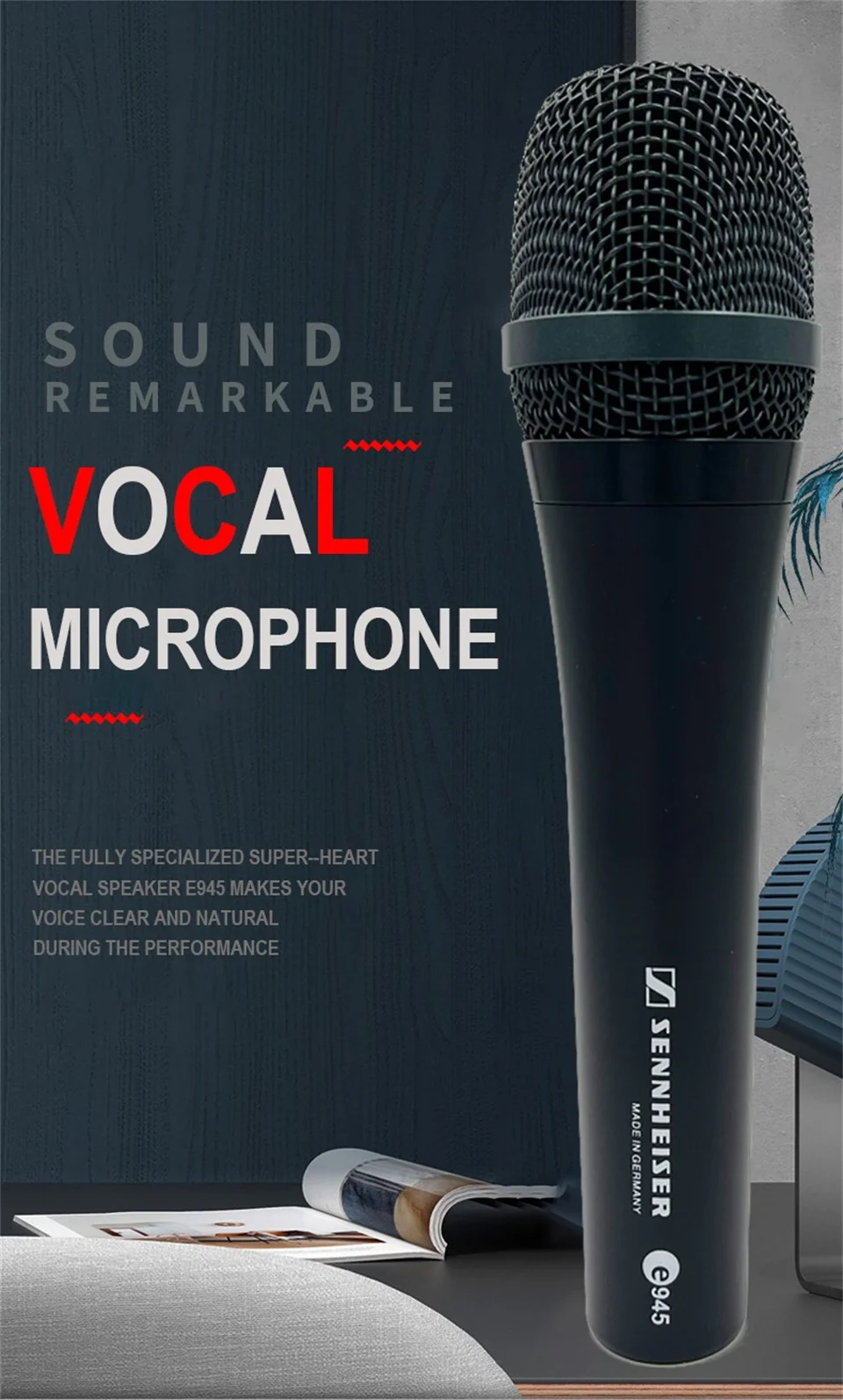 microphone for computer for Sennheiser E945 Microphone Professional Wired Super-Cardioid Dynamic Handheld Mic For Performance Live Vocals Karaoke podcast microphone