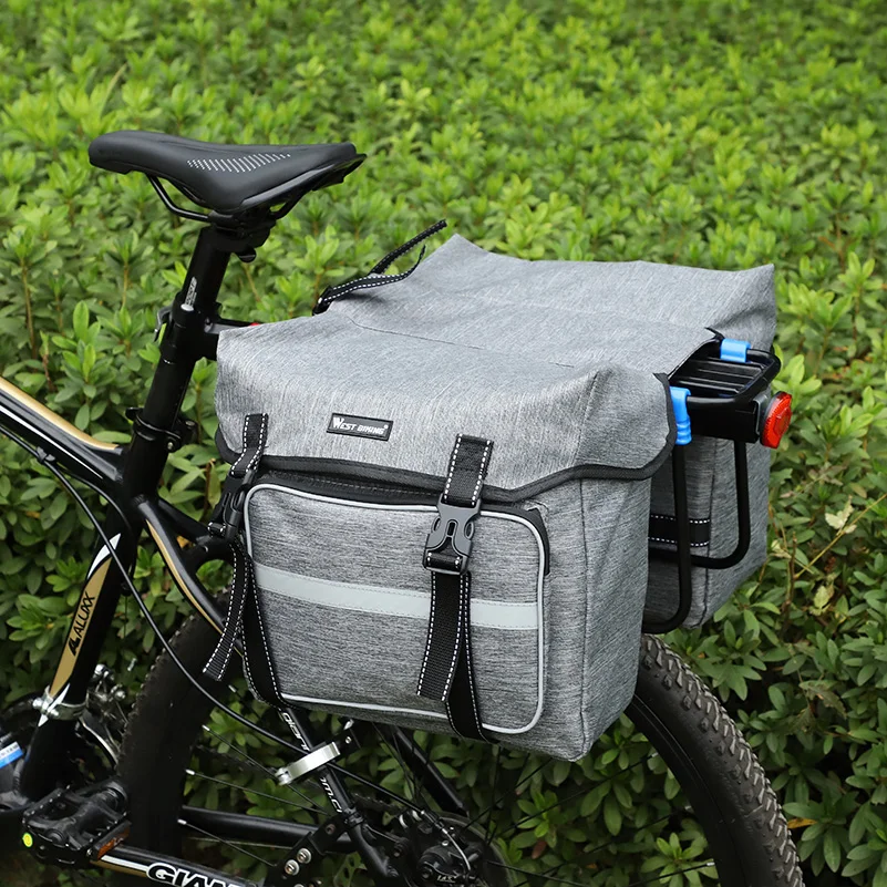 West Biking Fahrrad Rücksitz Tasche 25l große Kapazität Outdoor-Gepäckträger Taschen Radfahren MTB Rennrad Kofferraum Doppel tasche – Detail 15