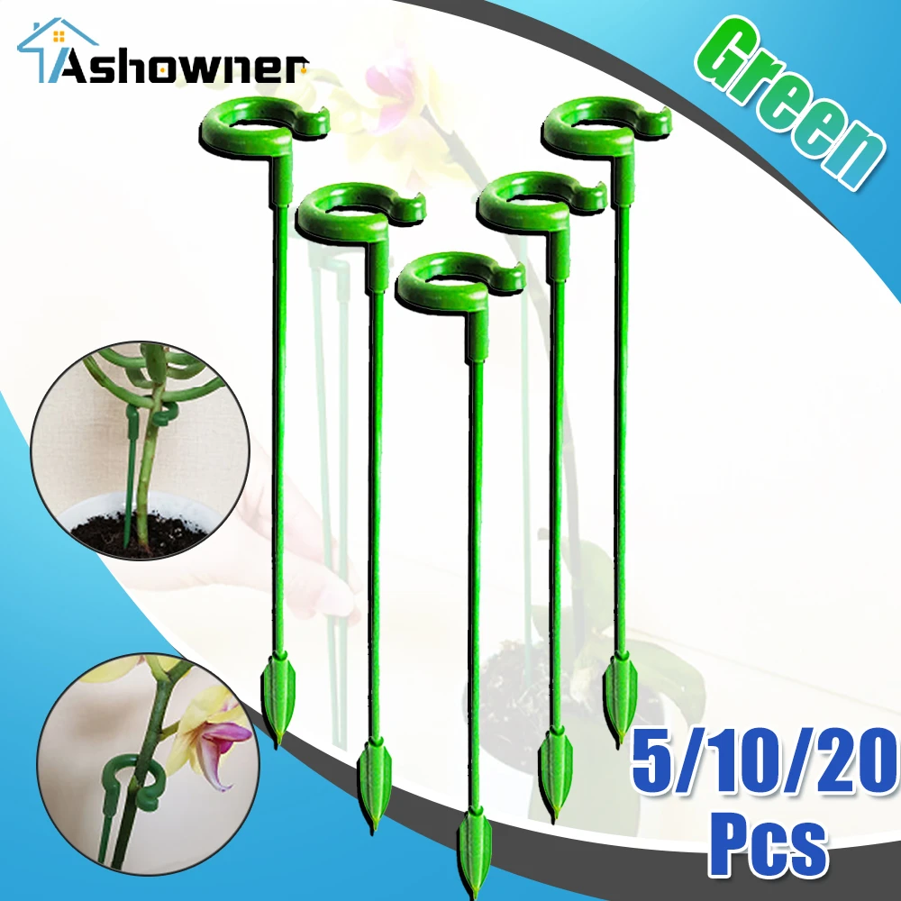 10pc/20pc Plant Supports Flower Stand Butterflies Orchid Support Rods