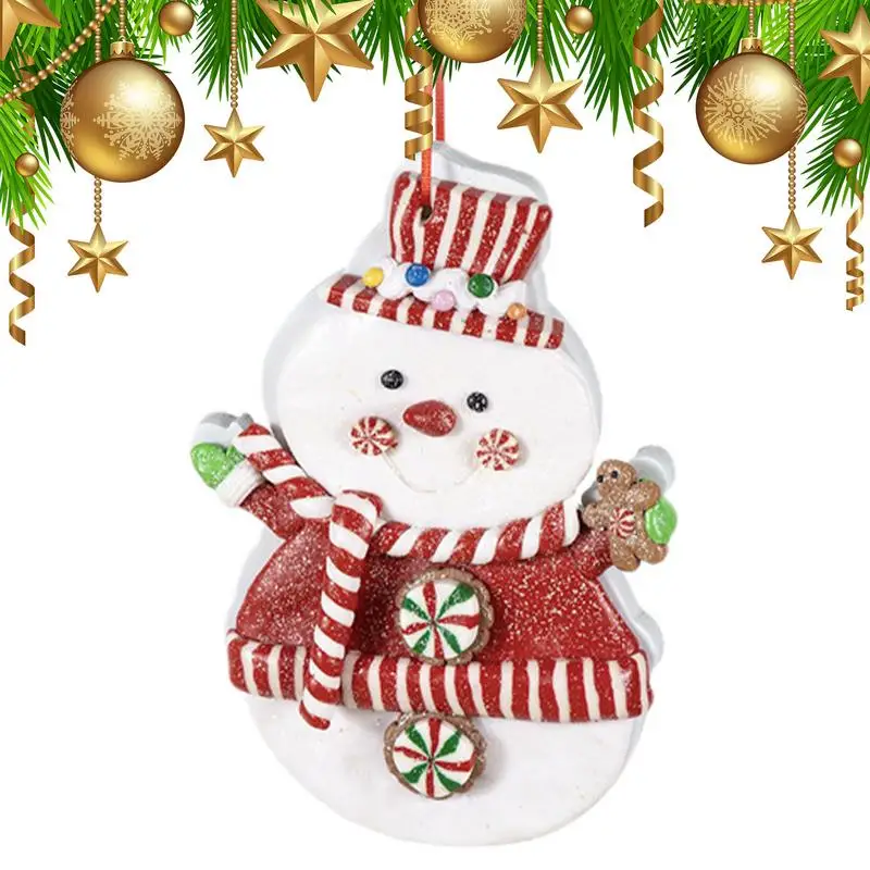 

christmas Tree Pendant Creative Gingerbread Man Home Decor Xmas Ornaments Christmas Gift Car Decoration For Christmas Tree Frame