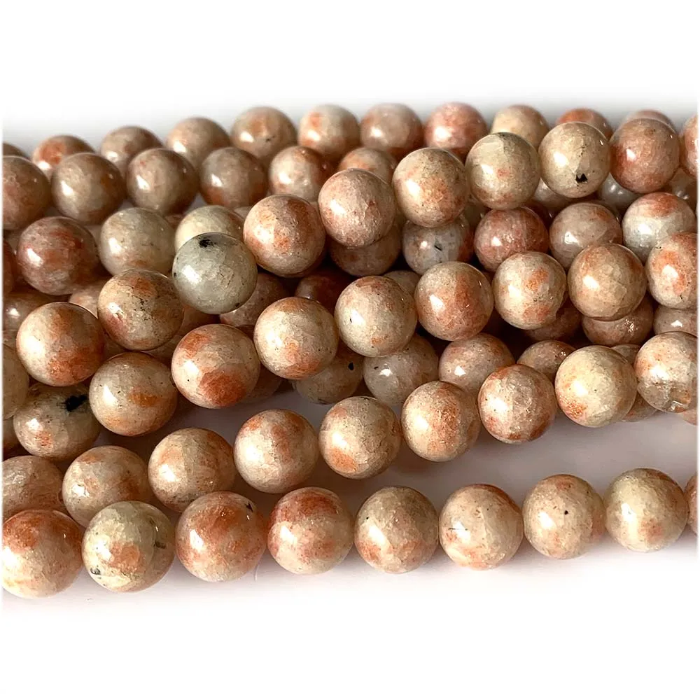 

Real Genuine Natural Orangle Gold South Africa Sunstone Round Loose Gemstone Ball Big Beads 12-14mm 15" 07925