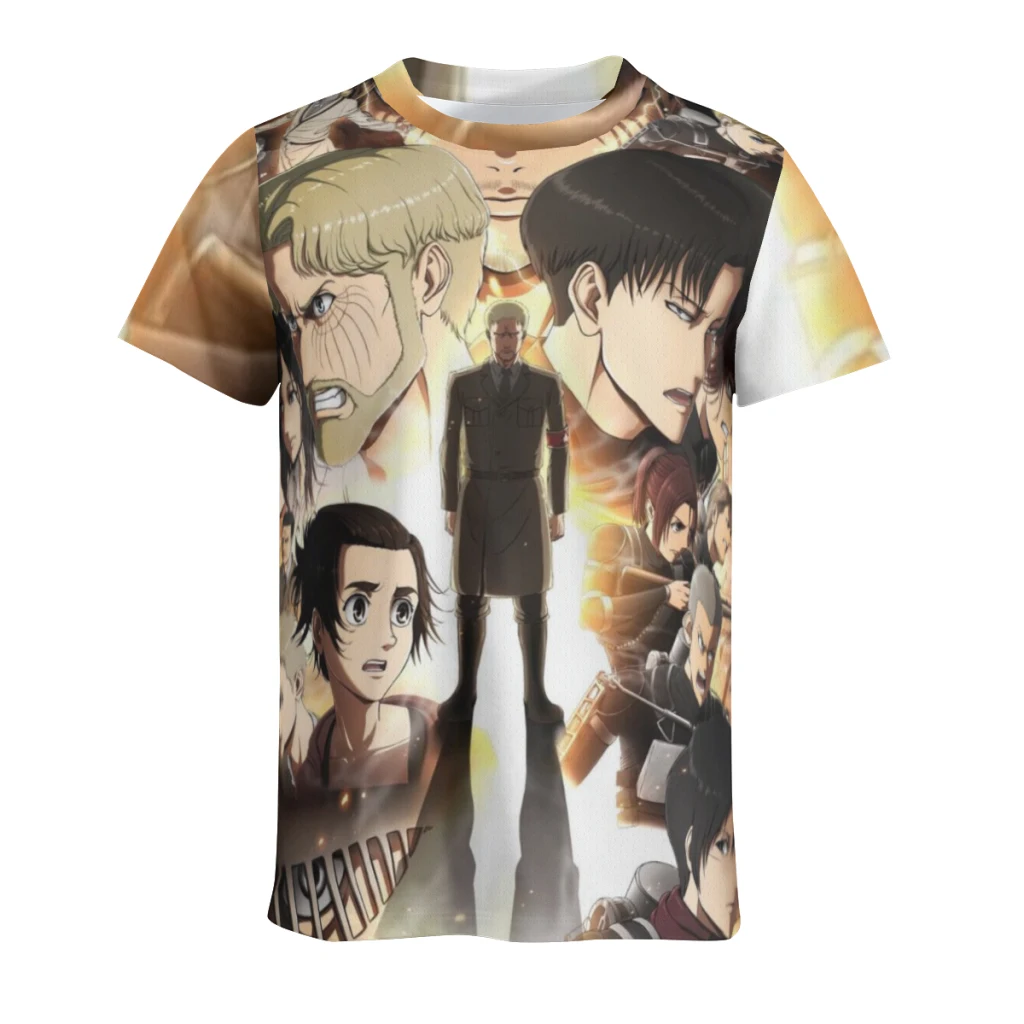 thumbnail image 1 of Camiseta de manga corta con cuello redondo y diseño retro de Wings of Liberty Attack on Titan para hombre, nueva camiseta de verano de manga corta, 1 of 5