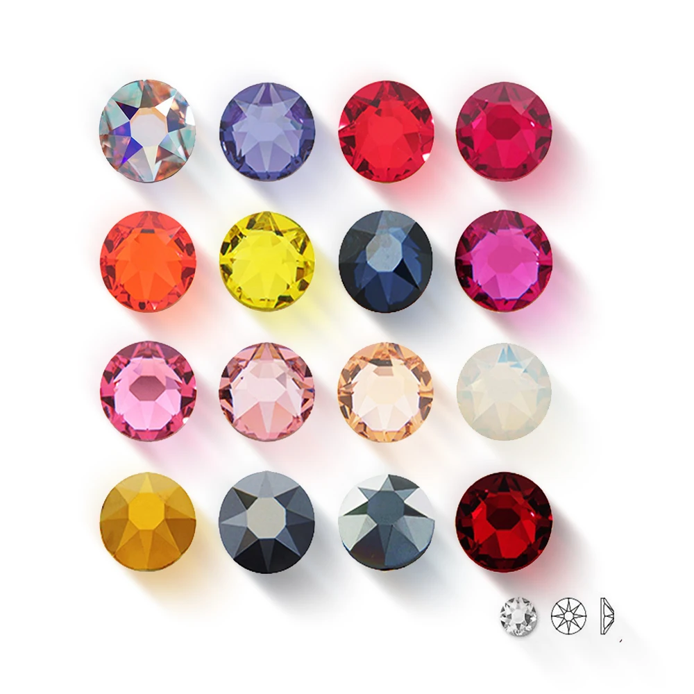 Crystal Castle 6A No-Hotfix-Strasssteine für Schuhe und Absätze, rotes AB-Steinhandwerk, Edelsteinperlen, Glas-Strasssteine mit flacher Rückseite, Diamant
