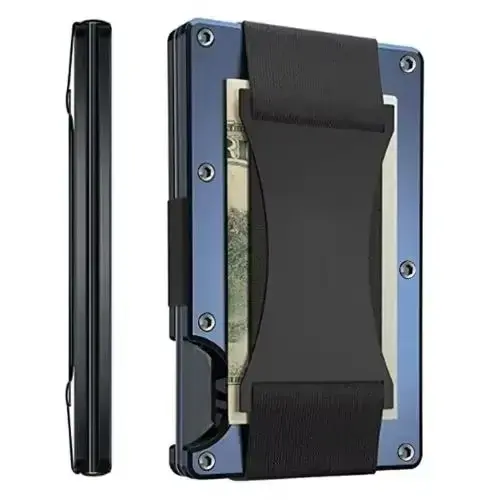 Forged Carbon Fiber Minimalist Slim Smart Wallets for Men Cashback Credit Card Holder Luxury Aluminium Wallet Rfid Money Clip - Image 11