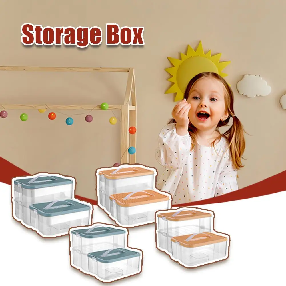 

Building Blocks Box Plastic Toys Storage Organizer Sundries Jewelry Children Multi-functional Stacked Container Saving Spac V5Z1