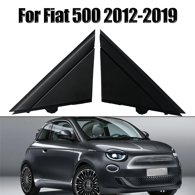 Fit Für 2012-2019 Fiat 500 Auto Tür Spiegel Flagge Abdeckung Formteile  Hinten Spiegel Dreieck Trim Platte 1SJ85KX7AA Matte schwarz