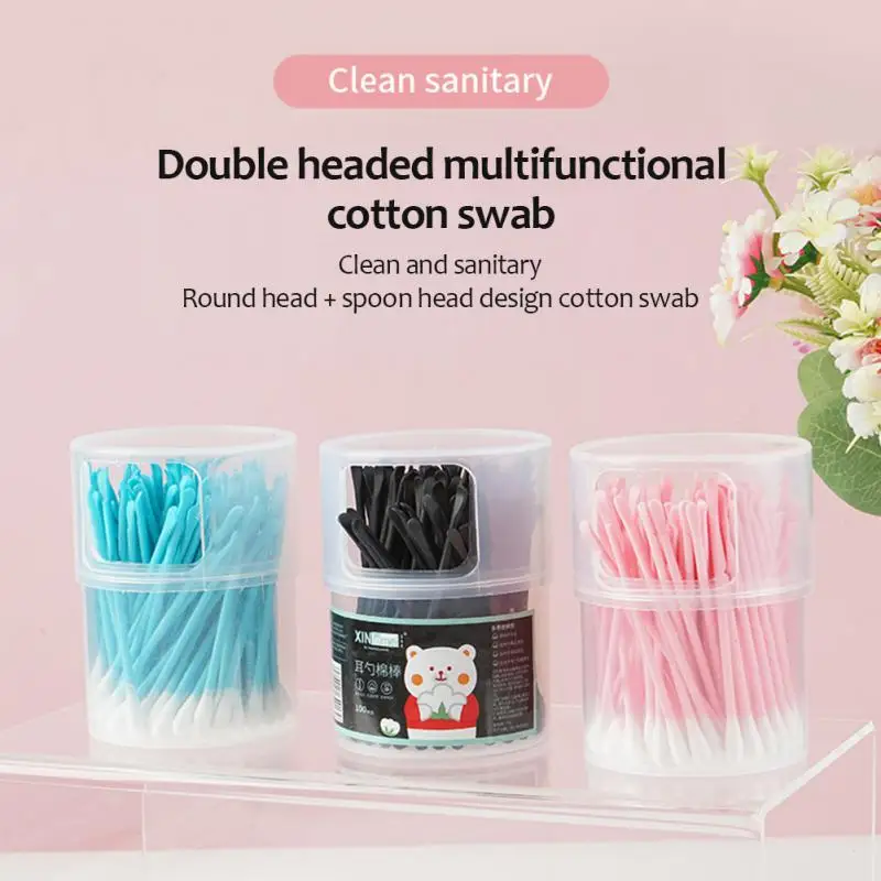 Double Head Cotton Swabs Home Special Booger Ear Children's Cleaning Cotton Swabs Makeup Buds Cleaning Tools
