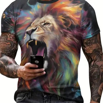 Lion 3D Graphic T-Shirt 3