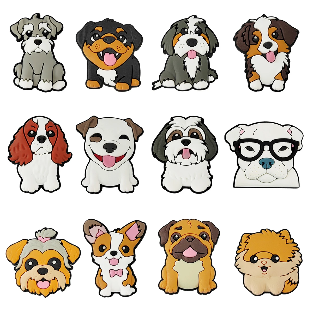 New Arrivals Cute Dog Shoe Charms for Crocs Accessories Charms Pin Sandals Shoe Decorations Pins Women Favor Gifts