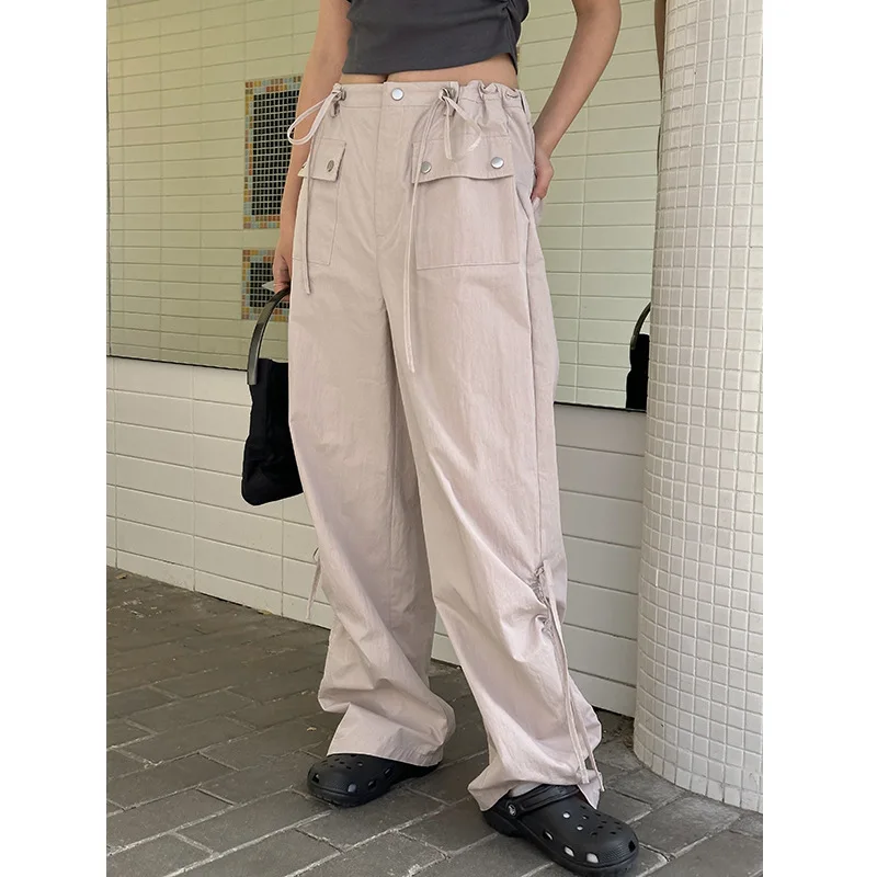 

Cargo Pants Fashion Design 2024 New Summer Streetwear Trousers Safari Style Pantalones Mujer LOW waist