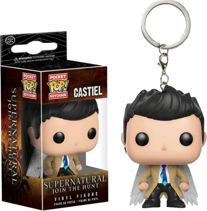 Funko POP Keychain Supernatural Castiel with Wings Dean Sam Vinyl