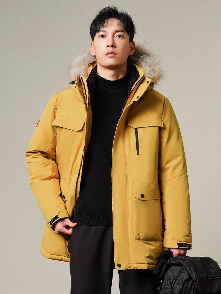 PELLIOT Outdoor large goose down down jacket couple windproof, warm and cold-resistant ski suit