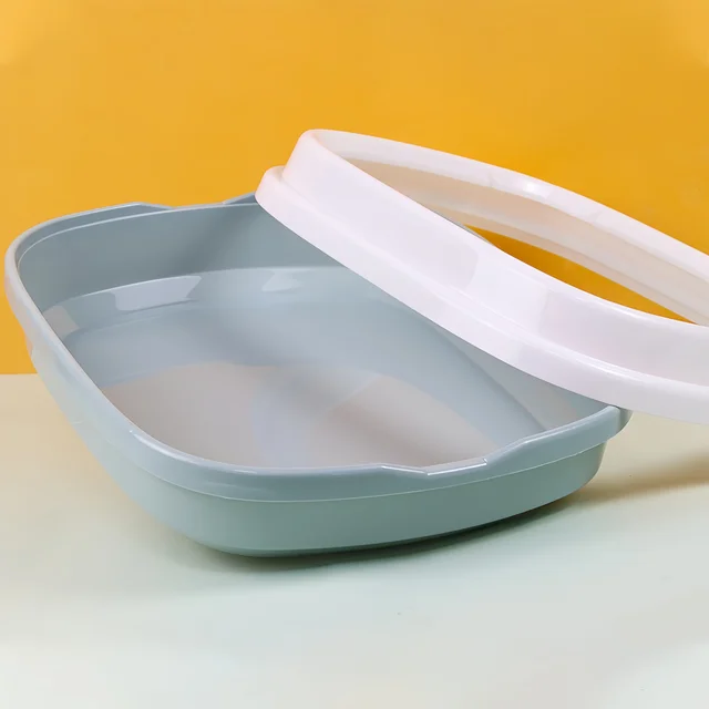 Cat Litter Box Portable Bedpan Removable Semi Closed Kitty Litter Pan Potty Toilet for Rabbit Kitty Small Animals 6