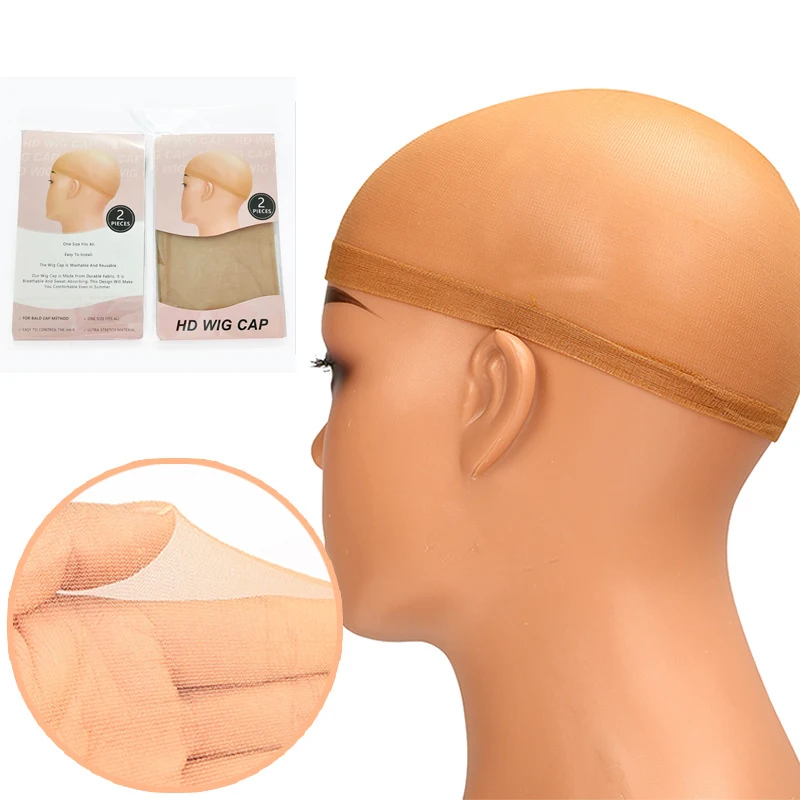 Hd Wig Cap 12pcs/6bag Thin Stocking Cap Wig Transparent Hd Invisible For Accessories