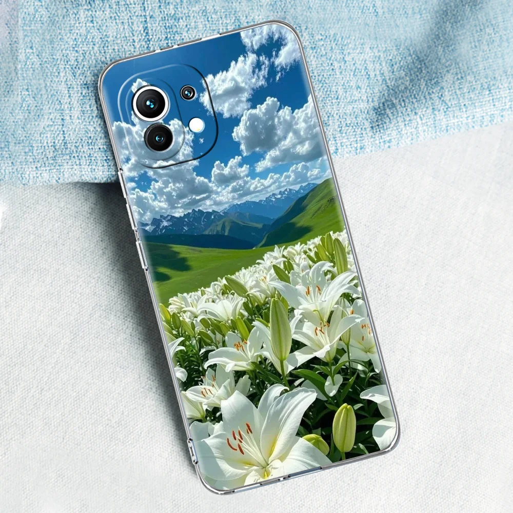 Elegant Lily Flower Print Phone Case Cover