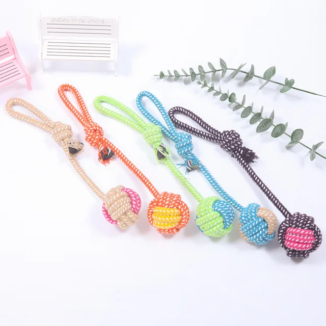 Interactive Cotton Rope Mini Dog Toy Balls