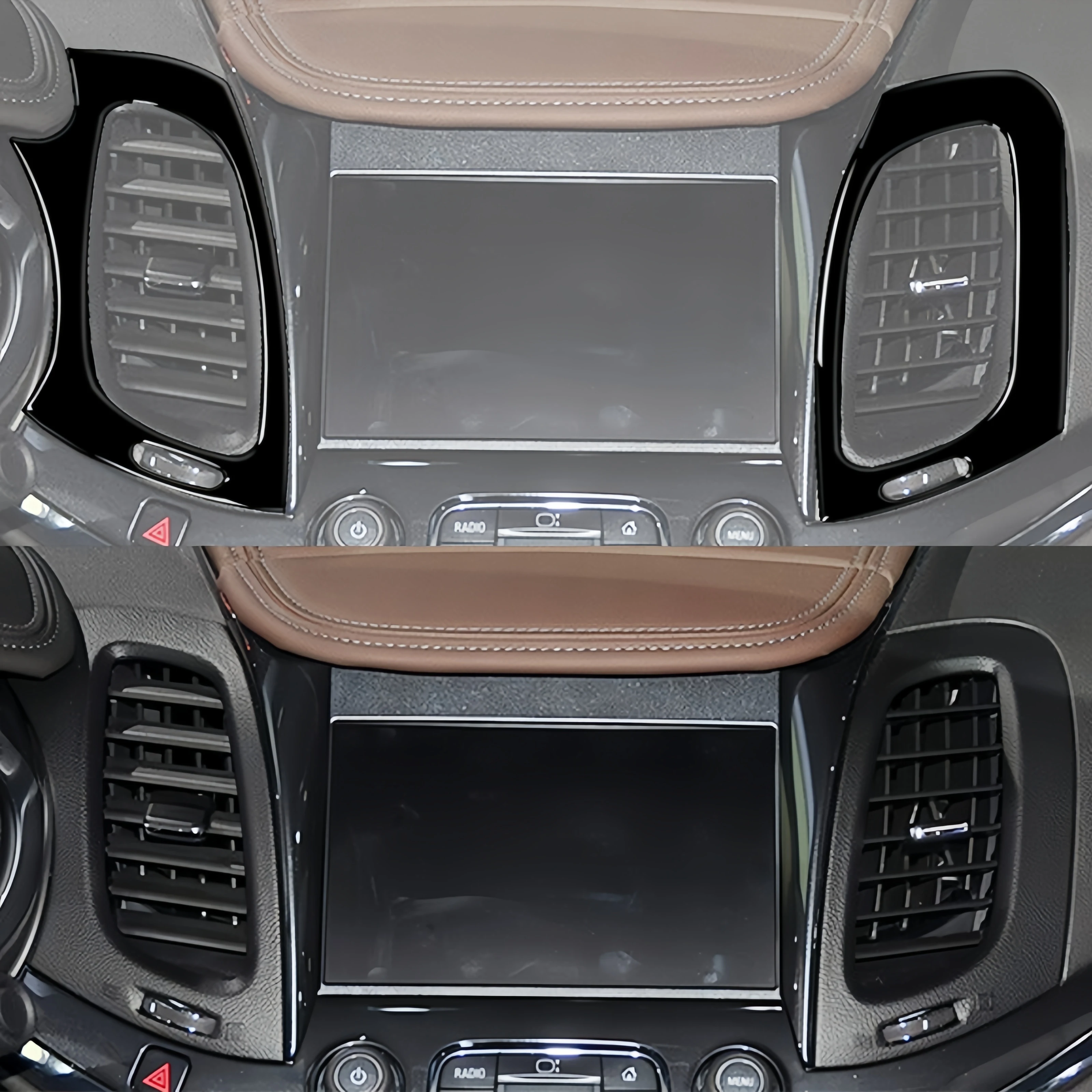 Chevrolet Impala 14-20 피아노 블랙 자동차 인테리어 중앙 제어 공기 배출구 프레임 장식 커버 트림 스티커 Auto Zubehor