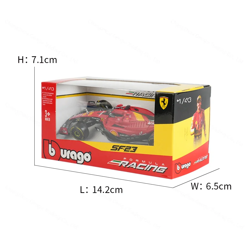 Bburago 1:43 2023 Ferrari SF23 Monza #16 #55 F1 Racing Formula Car Static Simulation Diecast Alloy Model Car 6