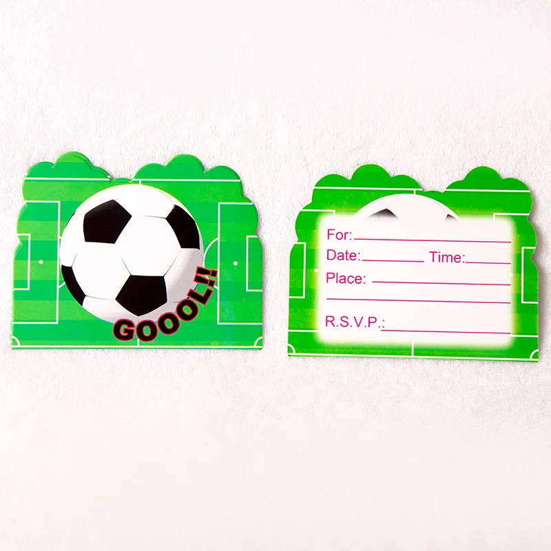 Invitation Card Kids Favor White Football Event Party Wedding Greeting Card Boy Birthday Party Paper Thank You Card Supply greeting cards,thank you cards,wedding invitations