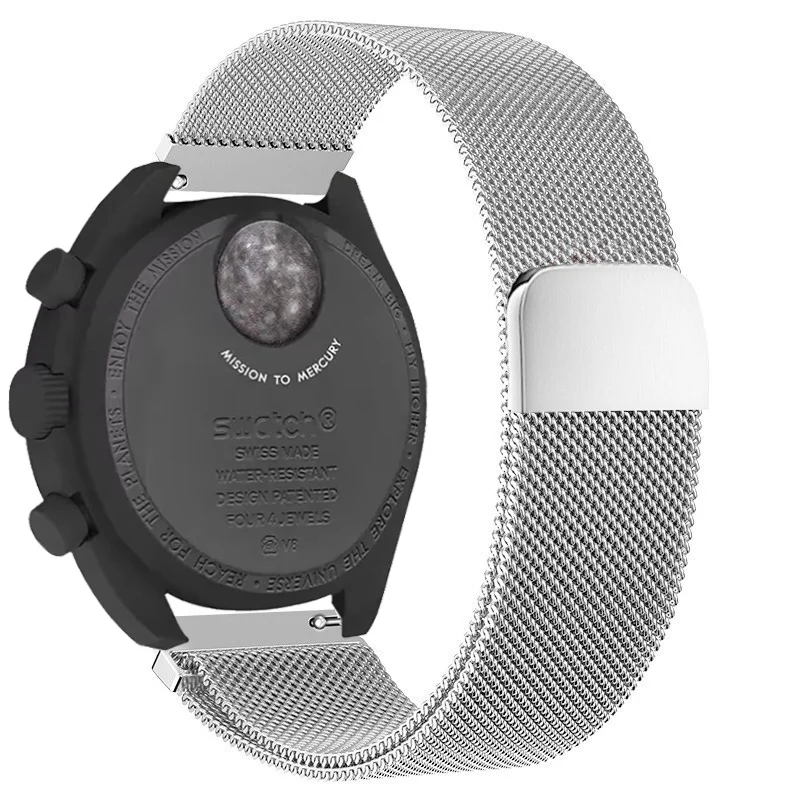 Elegant 20mm Stainless Steel Milanese Watch Strap - Magnetic Closure Bracelet