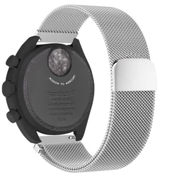 Elegant 20mm Stainless Steel Milanese Watch Strap - Magnetic Closure Bracelet - 20mm (Silver)