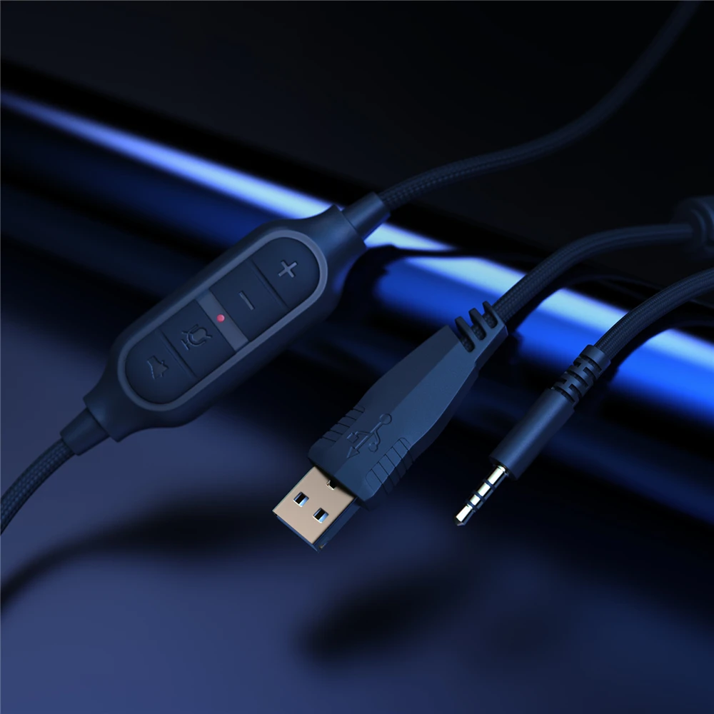 Redragon H510 Zeus Original genuine USB cable 3.5mm Male Audio AUX Jack to USB 2.0 data transfer cable