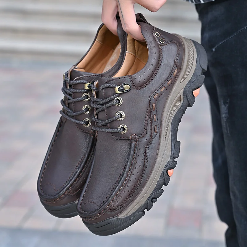 أحذية رجال الأعمال الرسمية الجديدة غير الرسمية - طبقة علوية من الجلد ناعمة ومريحة داخلية مع نعل مبطن وأحذية مداس غير قابلة للانزلاق