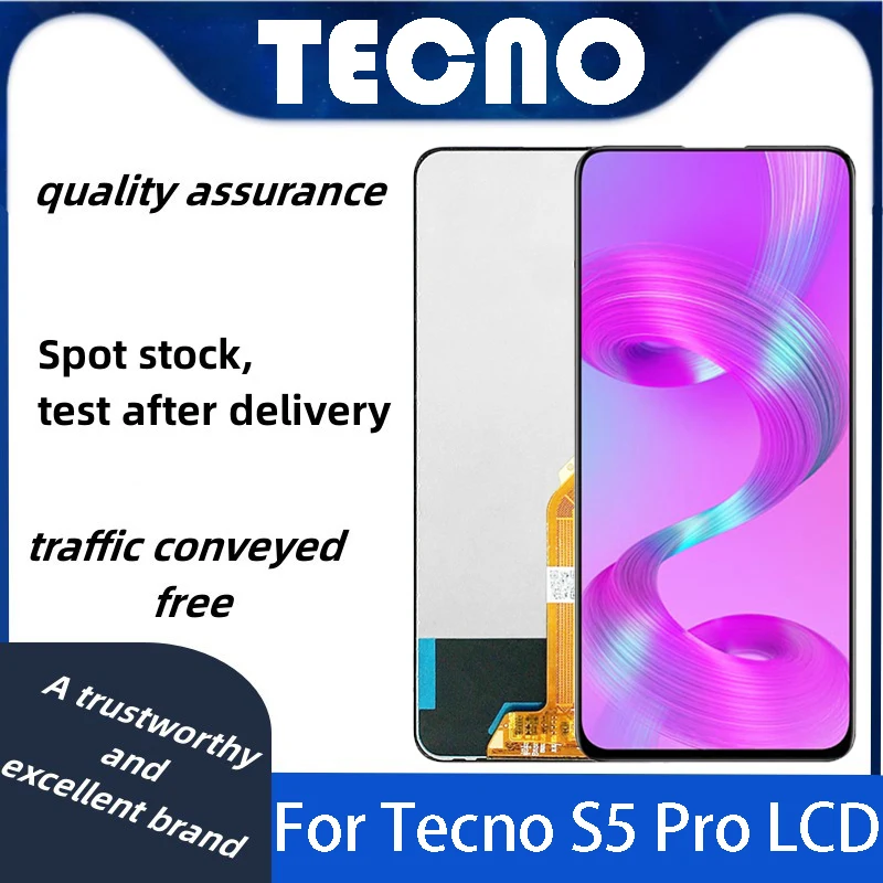 

6.53 "For infinix s5 pro x660 x660b display lcd touch screen digitador assembléia tecno camon 15 pro
