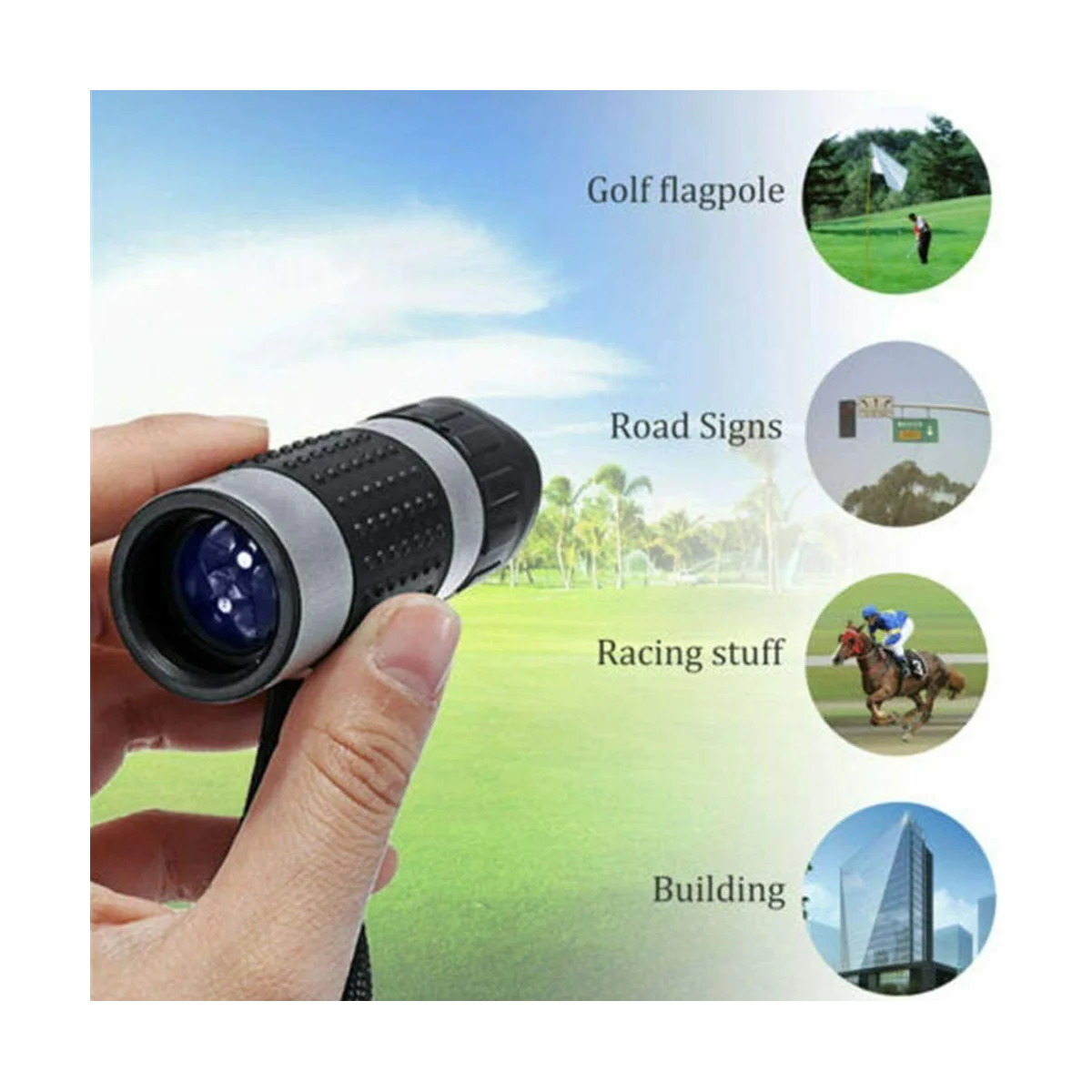 Monocular Golf Binoculars Hd Rangefinder Monoculars Mini Portable Outdoor Telescope 7x18 Range Finder