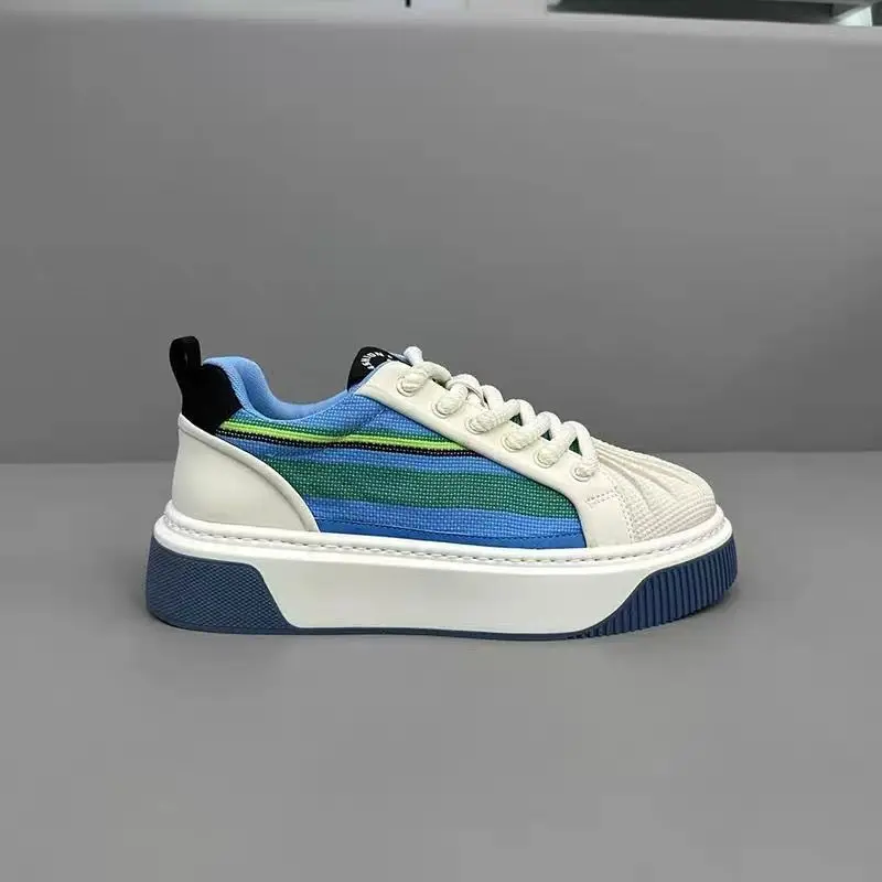 Moderne Herren Freizeitschuhe Mit Streifen Design Und Flachsohle_voghion.com