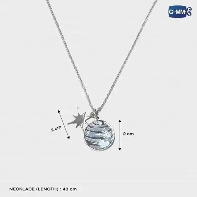 Shipment in April Presale GMMTV Official Pluto Series NamtanFilm Same Necklace Small Card Namtan Tipnaree Film Rachanun