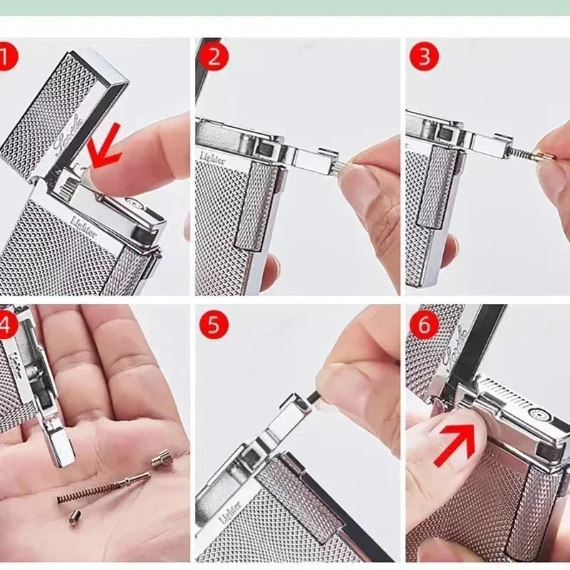 Metal Windproof Torch Gas Lighter Double Flame Butane Lighter Smoking Accessory  Gadgets for Men Gift Cigarette Lighter 5