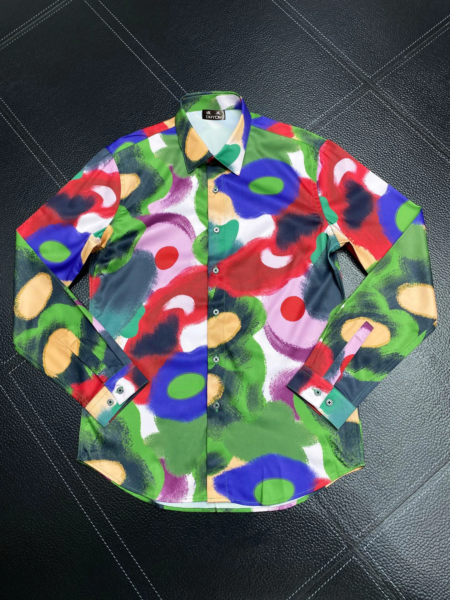 

Summer 100% Cotton Print Long Sleeve Camisas Masculina Casual Slim Fit Mens Fashion Business Shirts 2191096176