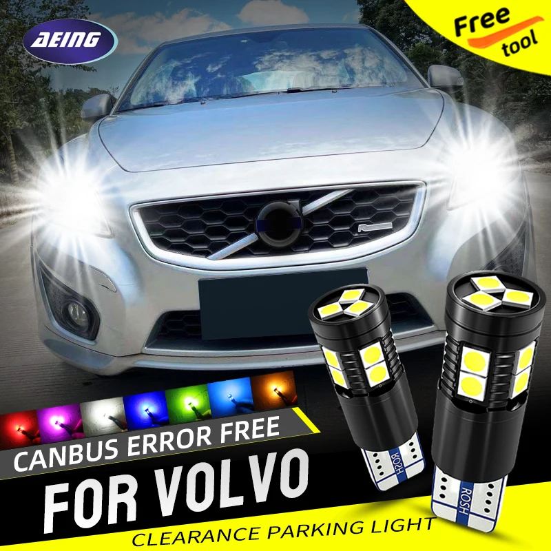 

2×T10 W5W LED Clearance Parking Side Marker Lights Bulbs No Error For Volvo C30 C70 S40 S60 S70 S80 V40 V50 V70 XC70 XC60 XC90
