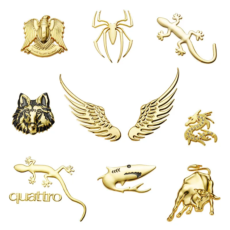 

Car Mounted Metal Shark Car Sticker 3D 3D Personalized Car Logo Car Modification Decoration Scratches Decoration Sticker