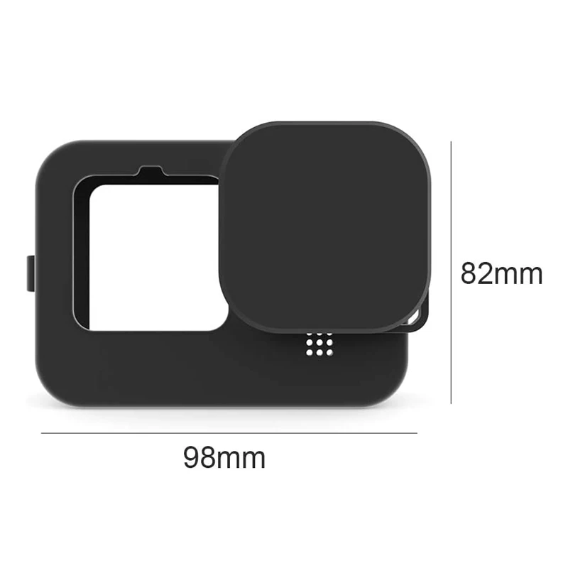 Hero 12 Silicone Sleeve Case Battery Side Cover Screen Protectors Lens Caps For GoPro Hero 12 11 10 9 Action Camera Accessories